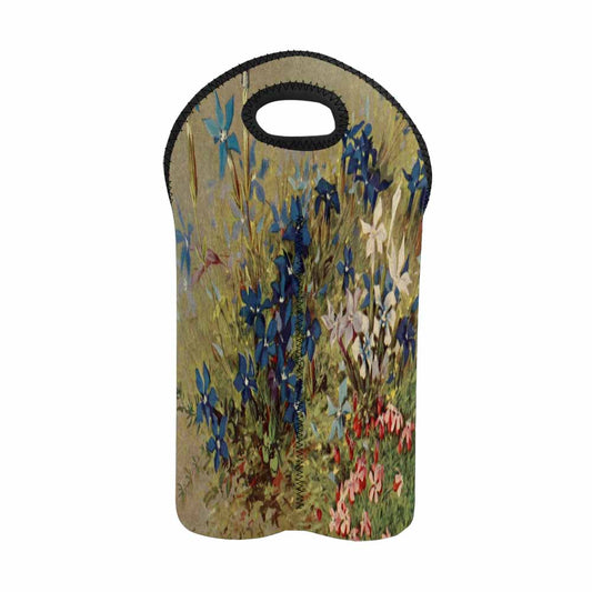 Vintage floral 2 bottle wine bag, Design 39