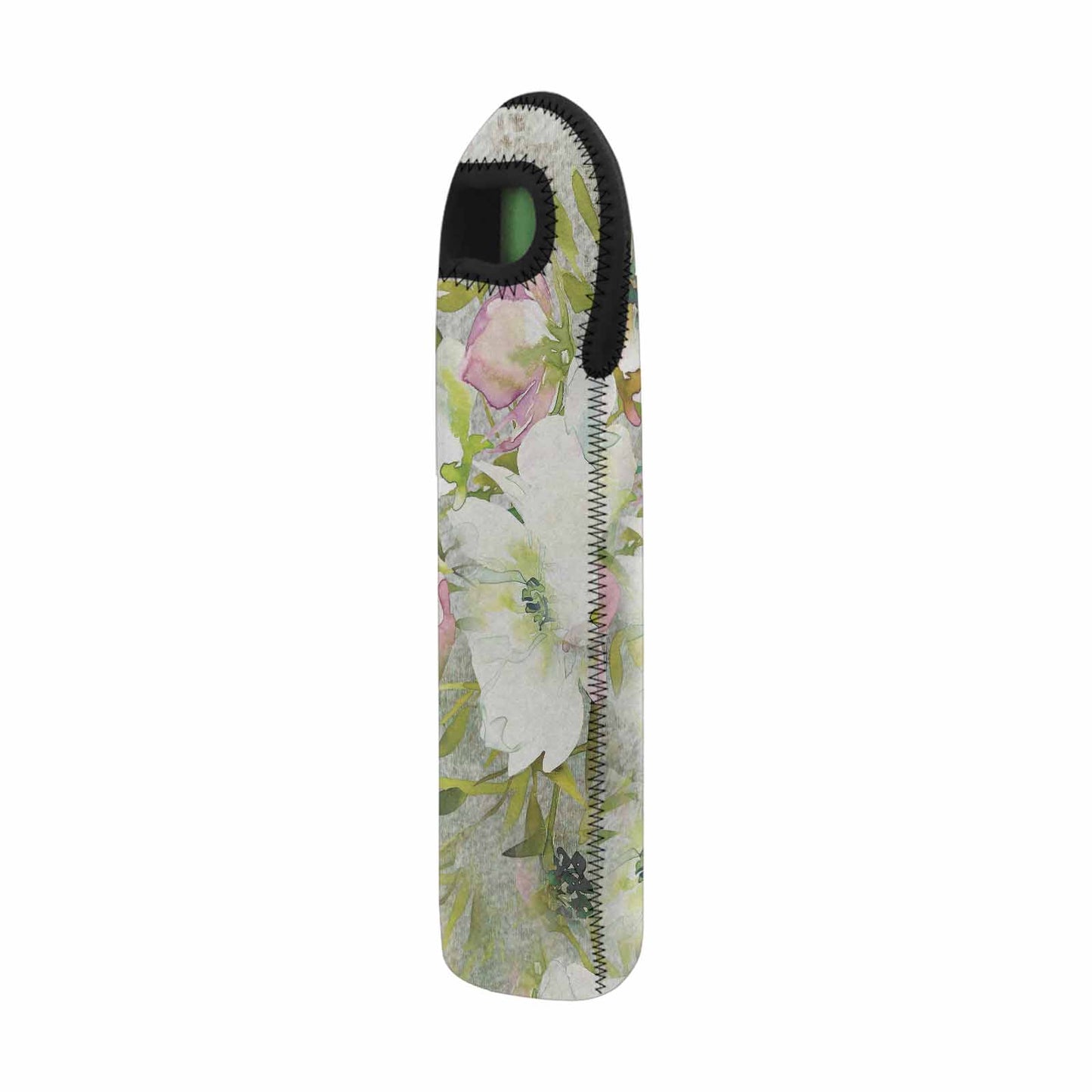 Vintage floral 1 bottle wine bag, Design 03