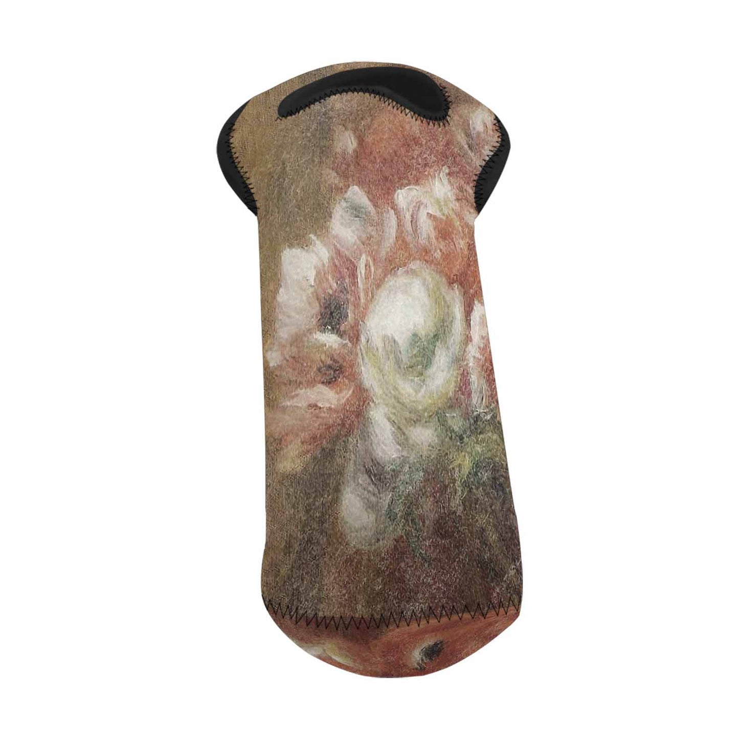 Vintage floral 1 bottle wine bag, Design 15