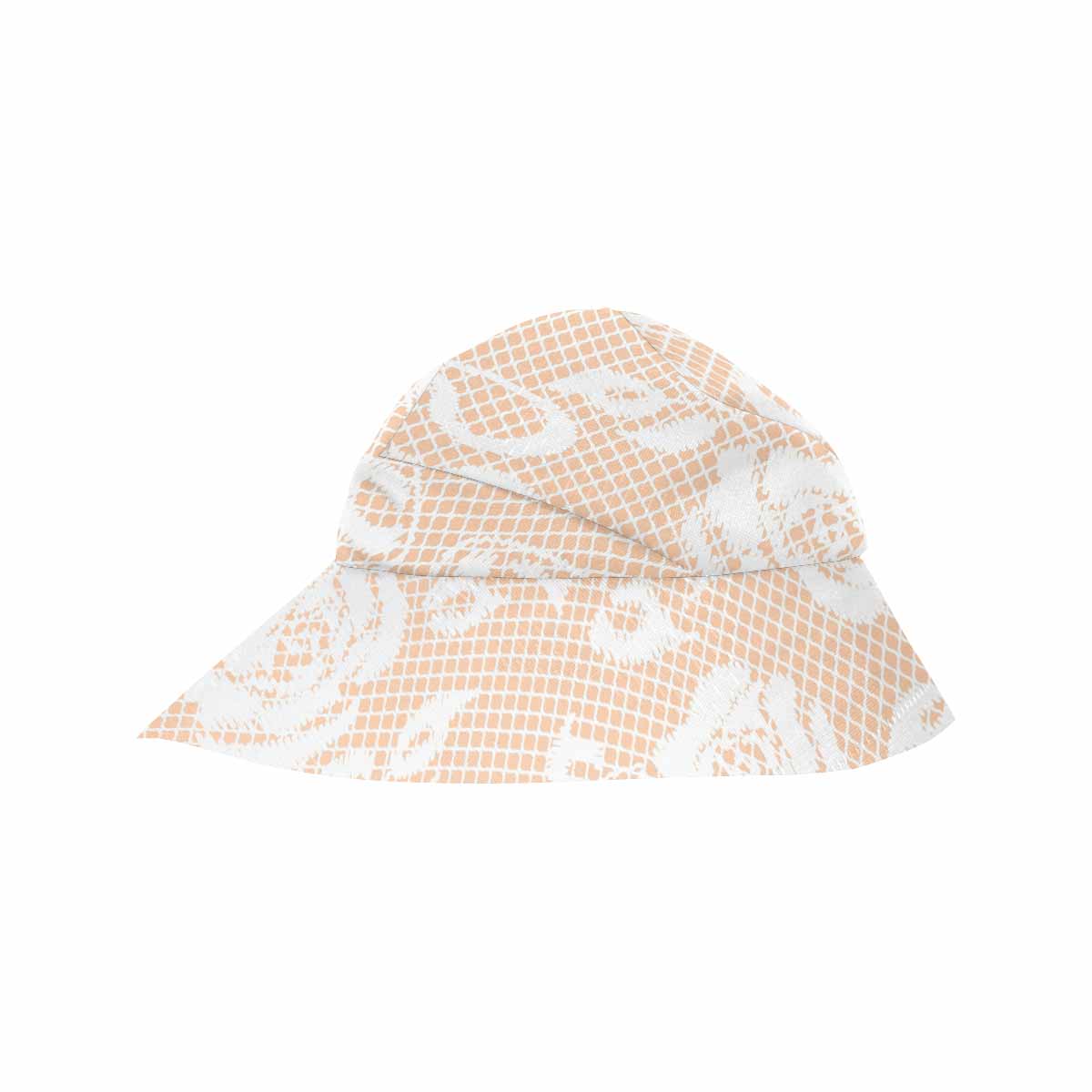 Victorian lace print, wide brim sunvisor Hat, outdoors hat, design 16