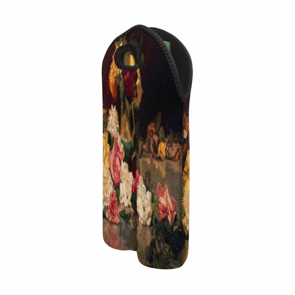 Vintage floral 2 bottle wine bag, Design 37