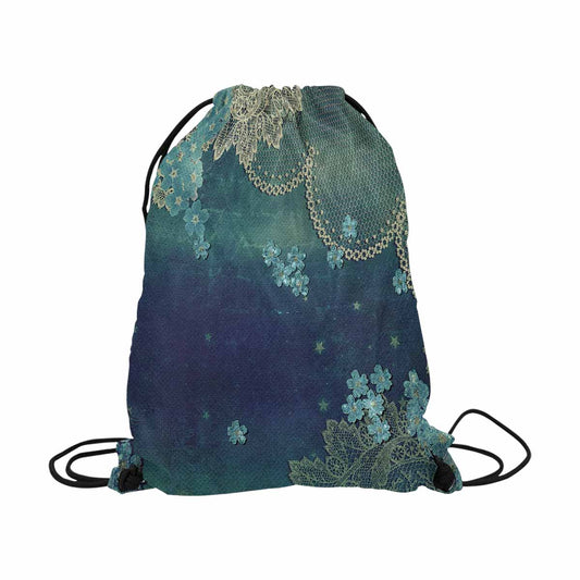 Victorian lace DRAWSTRING BAG, LARGE, design 04