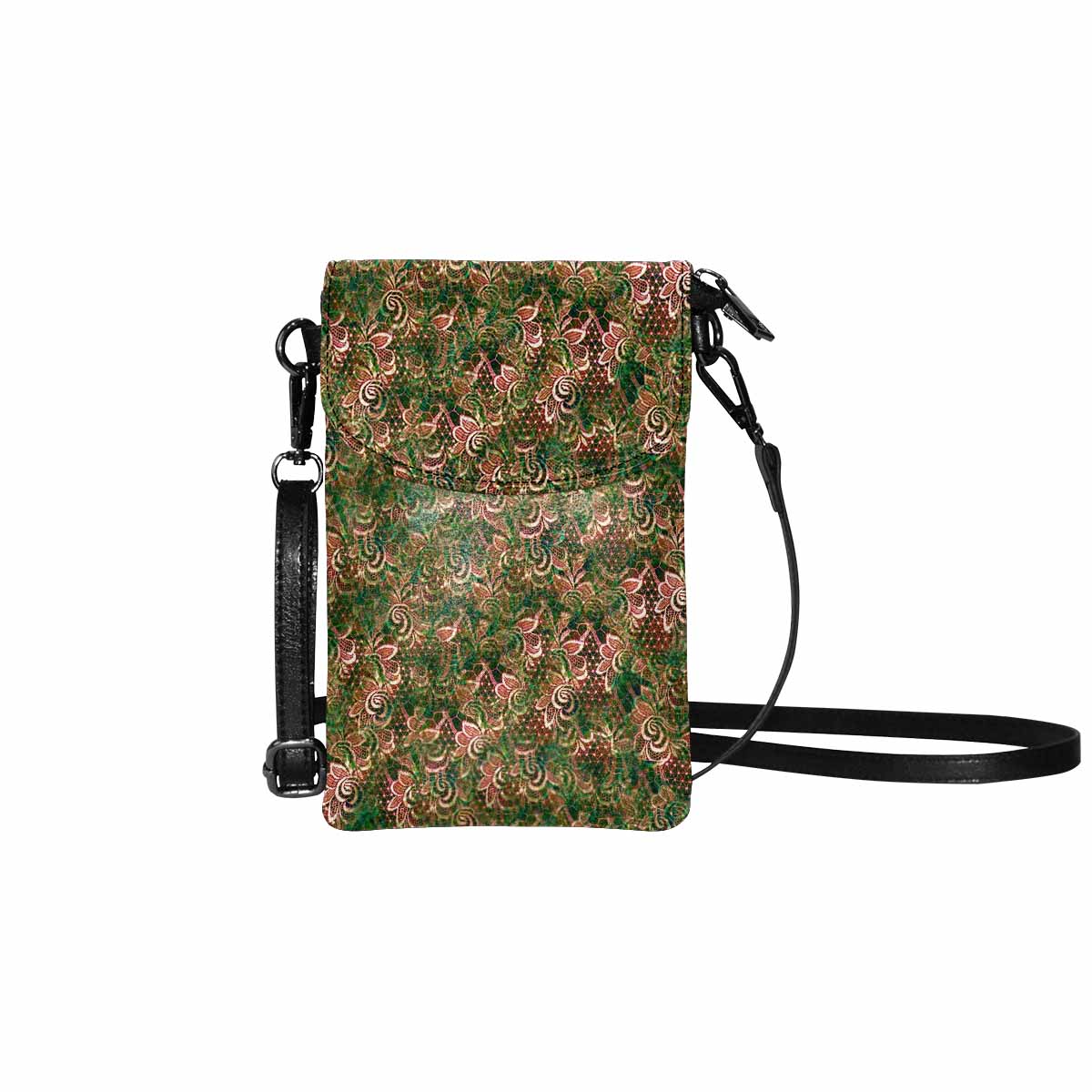 Victorian lace print cell phone purse, mobile purse, Design 34