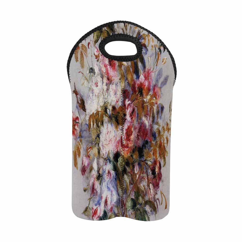 Vintage floral 2 bottle wine bag, Design 12