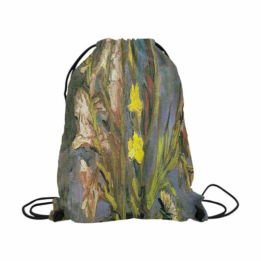 Vintage Floral print, DRAWSTRING BAG, LARGE, Design 59