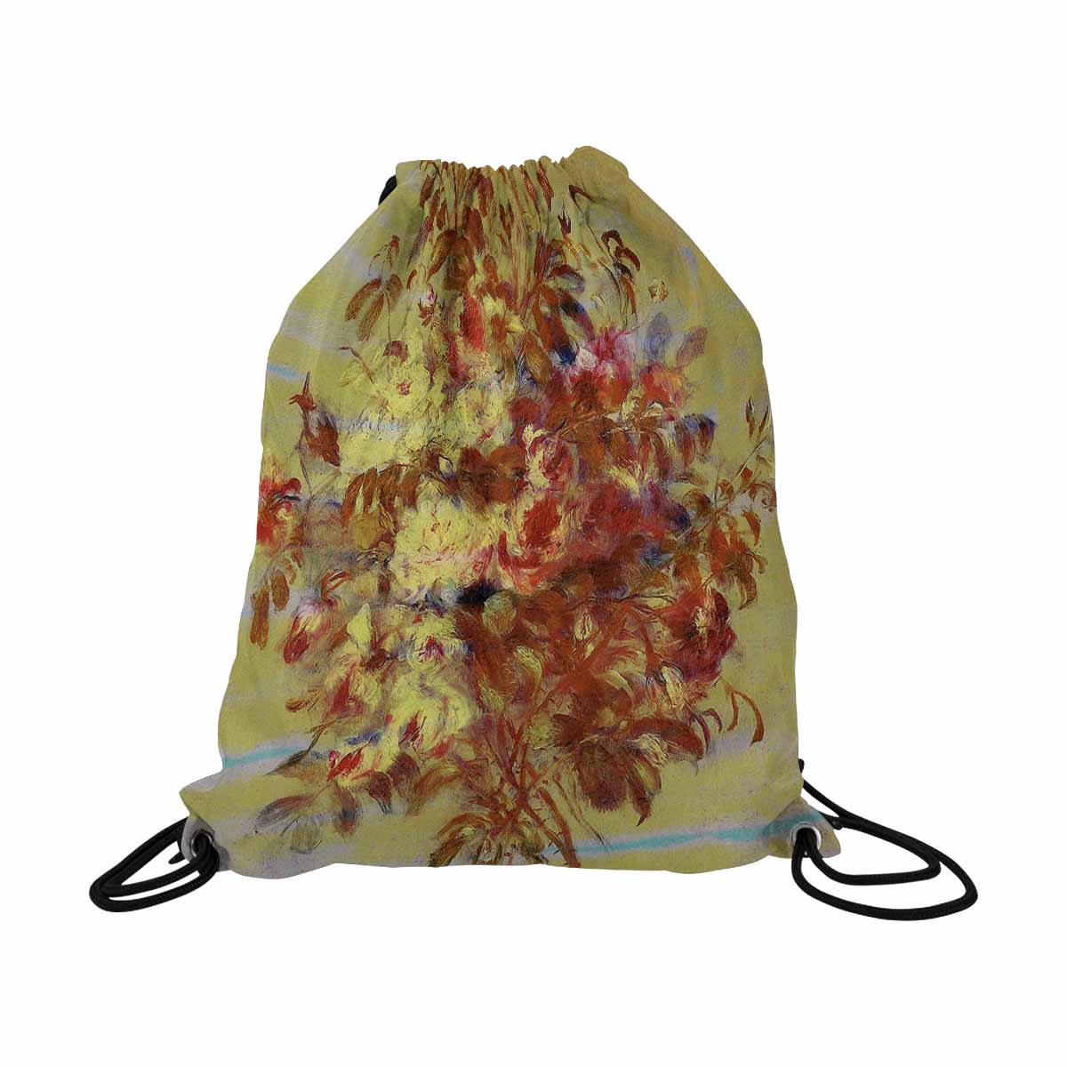 Vintage Floral print, DRAWSTRING BAG, LARGE, Design 11