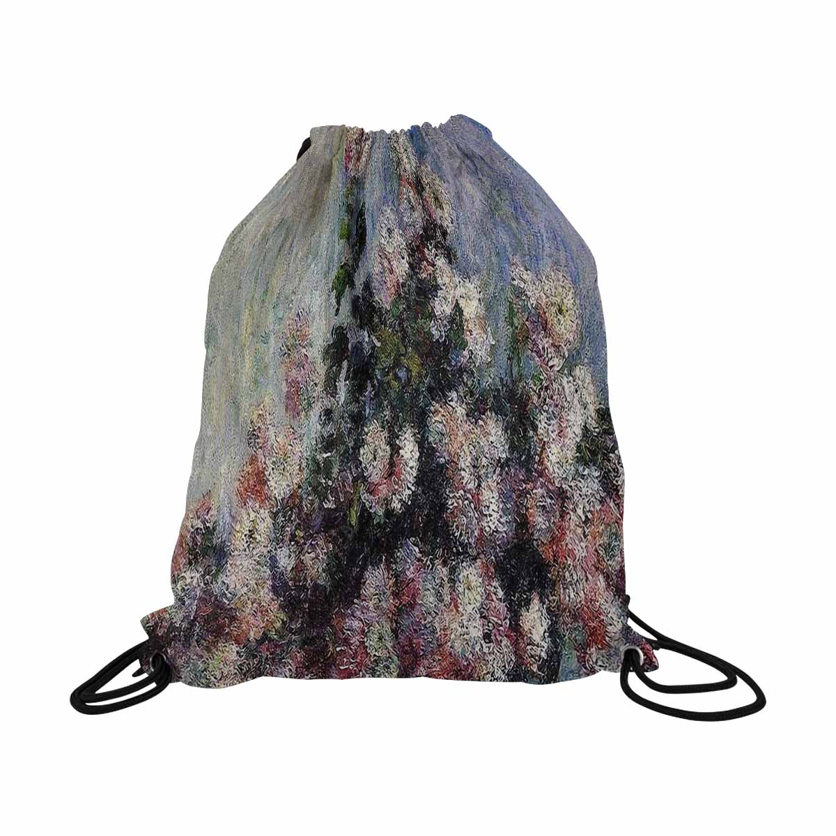 Vintage Floral print, DRAWSTRING BAG, LARGE, Design 44