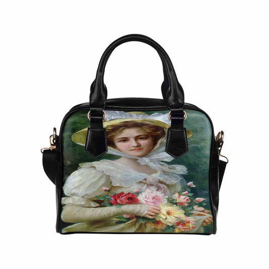 Victorian Lady design handbag, Mod 19163453, Elegant Lady with a Bouquet of Roses 1