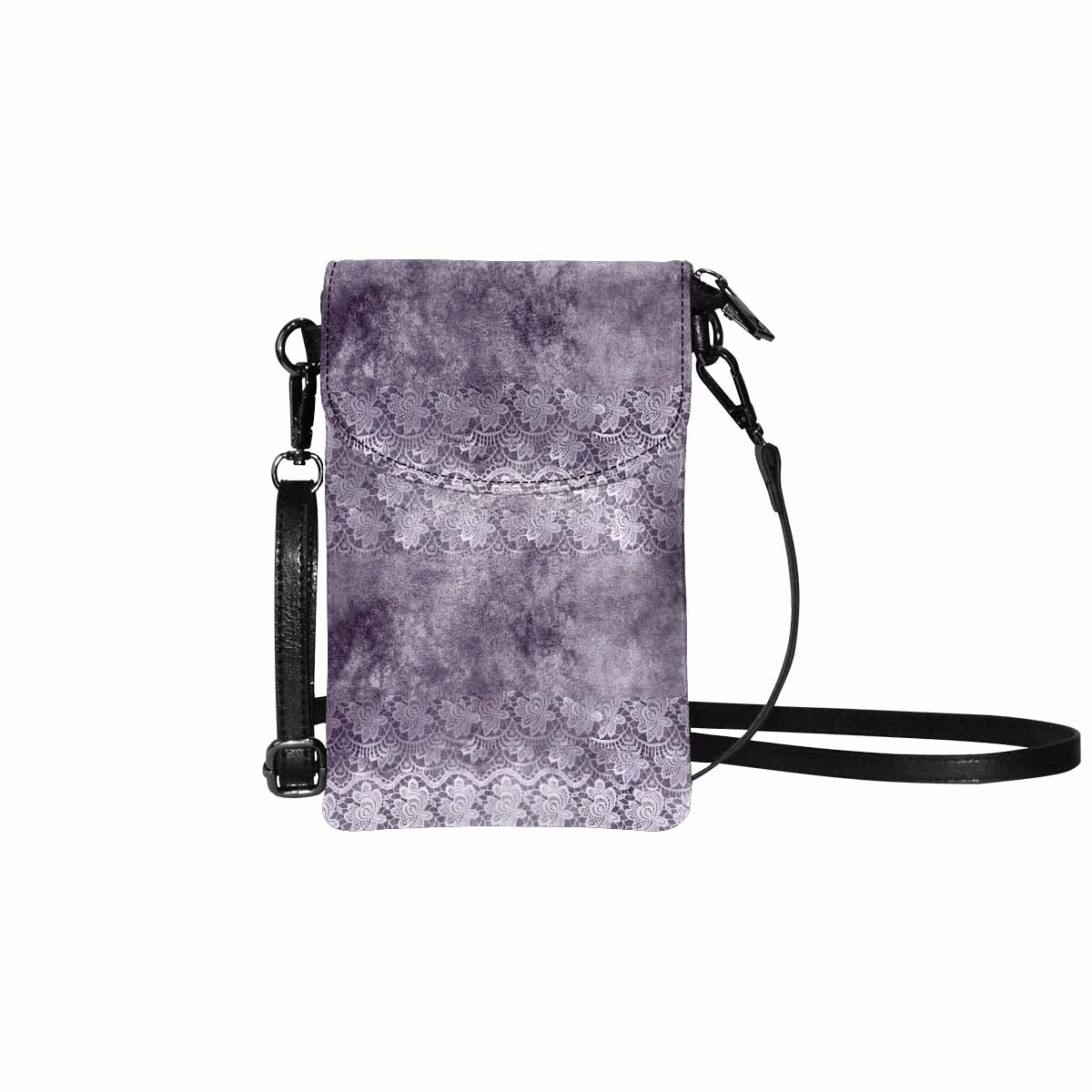 Victorian lace print cell phone purse, mobile purse, Design 39