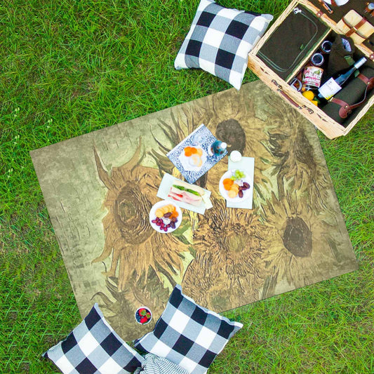 Vintage Floral waterproof picnic mat, 69 x 55in, Design 48x