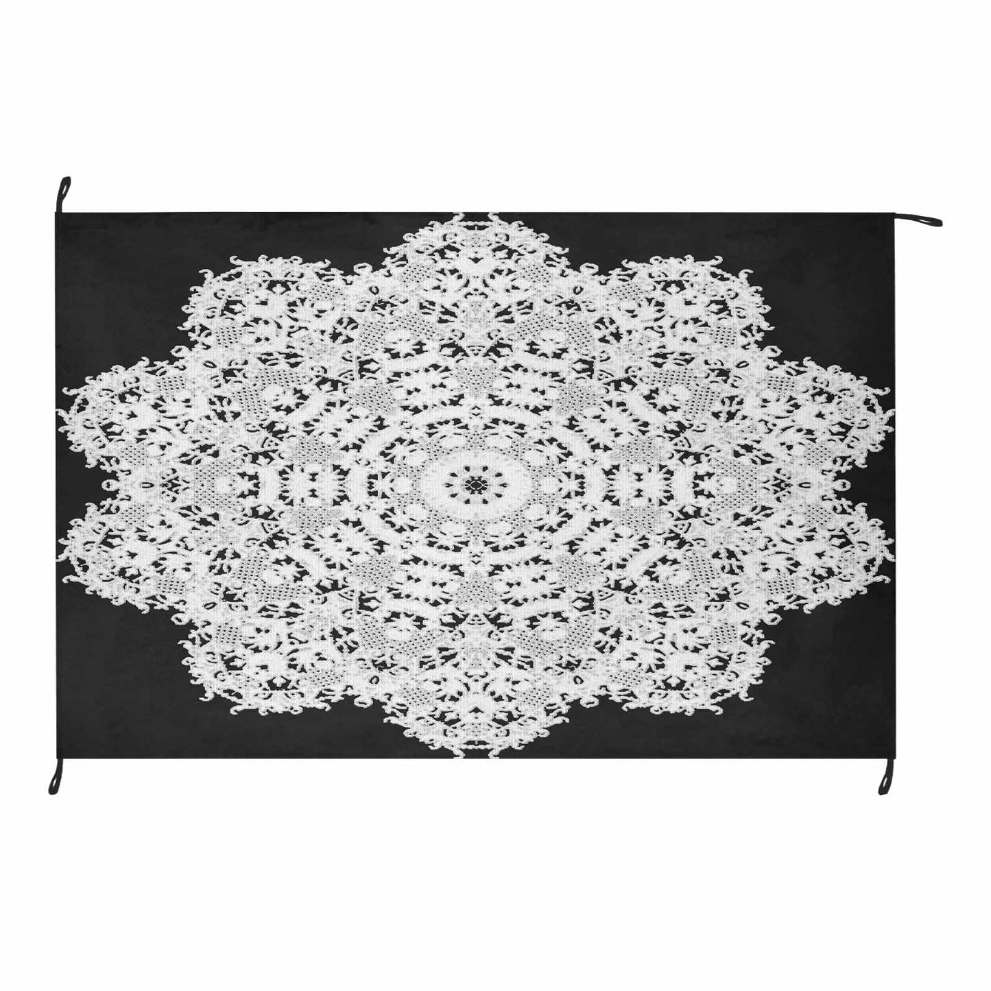 Victorian lace print waterproof picnic mat, 81 x 55in, design 50