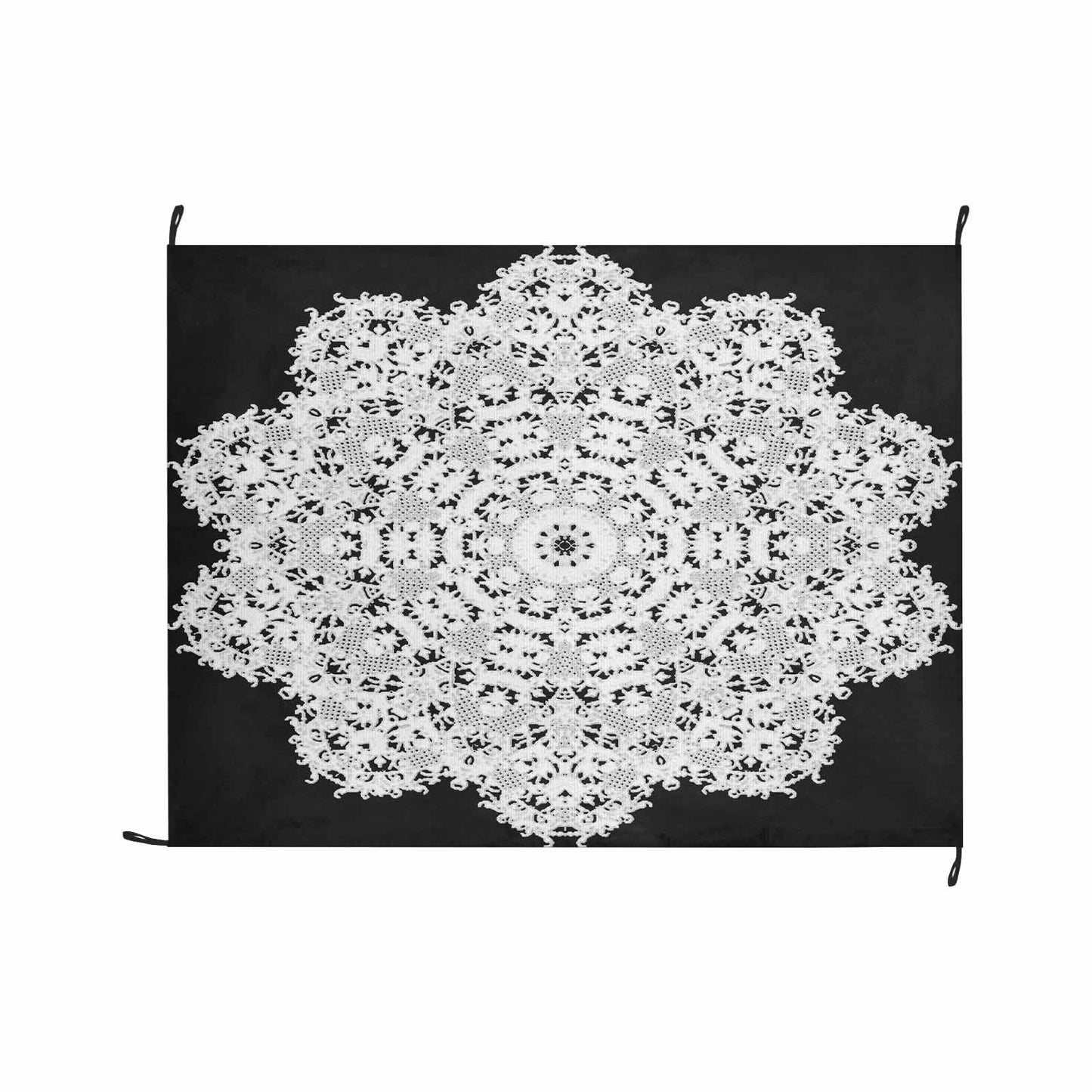 Victorian lace print waterproof picnic mat, 69 x 55in, design 50