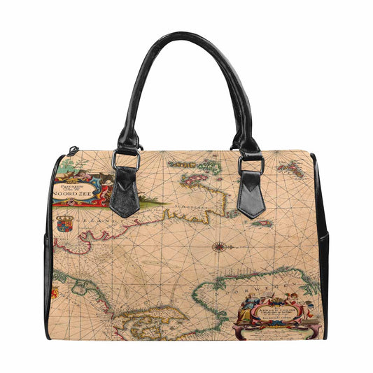 Antique Map design Boston handbag, Model 1695321, Design 7