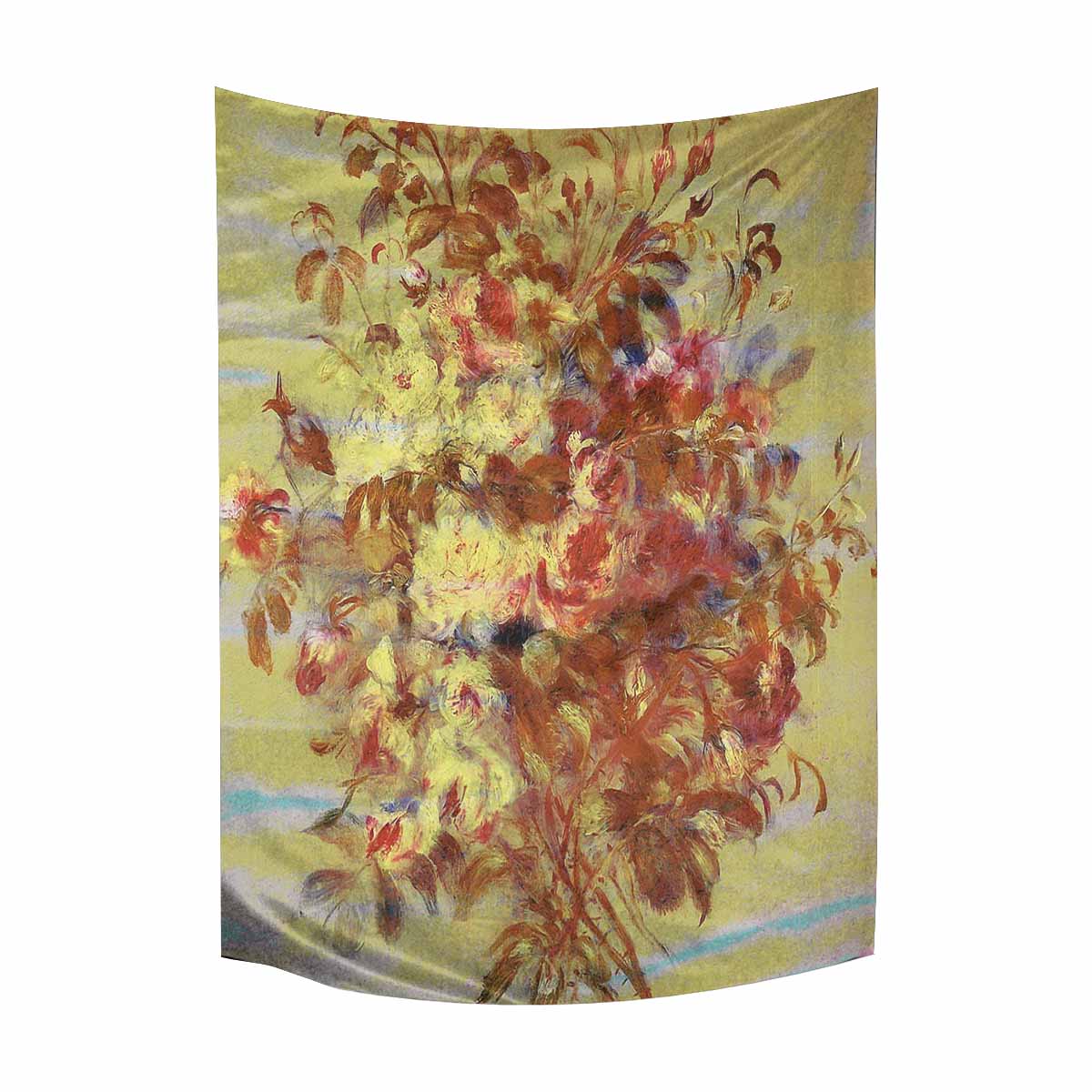 Vintage floral TAPESTRY, LARGE 60 x 80 in, Vertical, Design 11