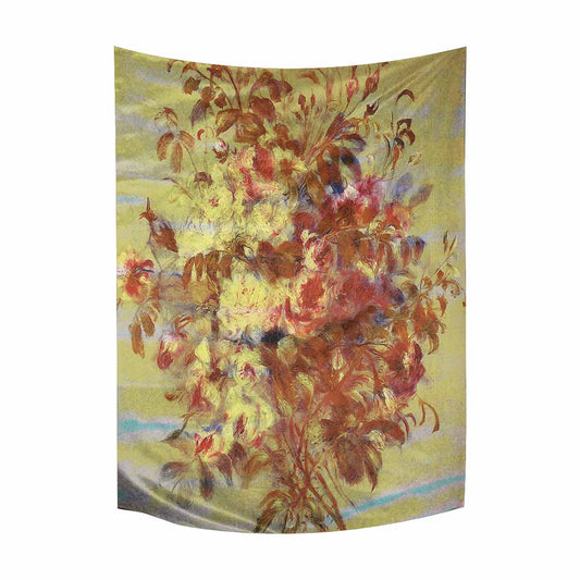 Vintage floral TAPESTRY, LARGE 60 x 80 in, Vertical, Design 11