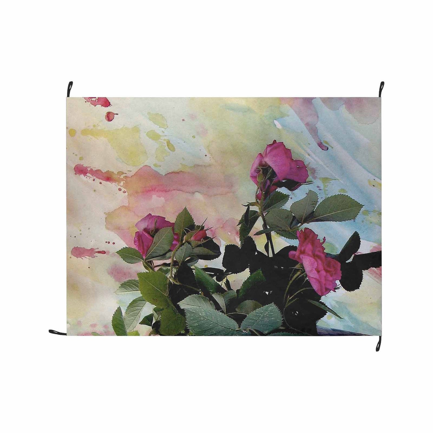 Vintage Floral waterproof picnic mat, 69 x 55in, Design 21