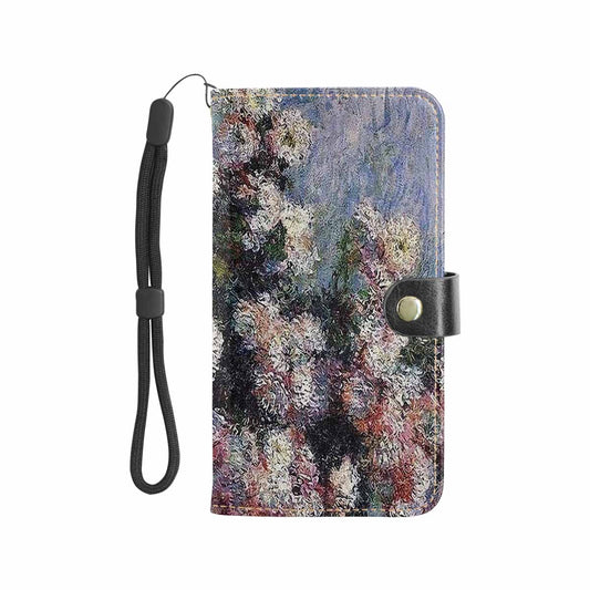 Vintage floral PU leather mobile phone purse, cell phone flip cover, Design 44