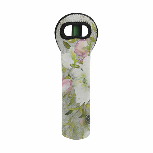 Vintage floral 1 bottle wine bag, Design 03