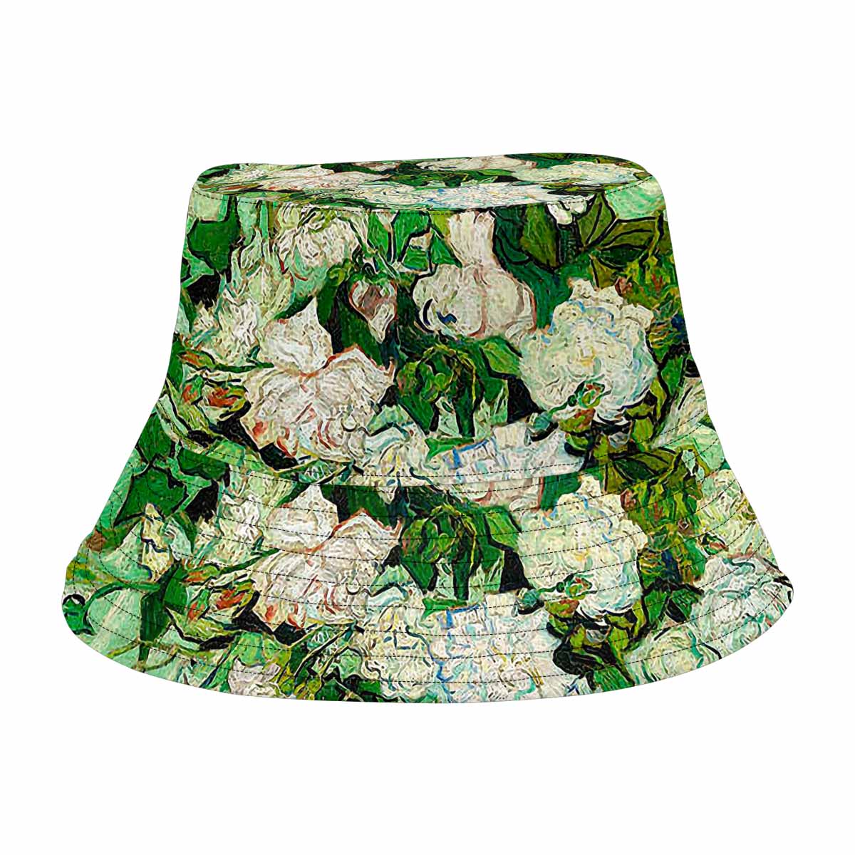 Vintage floral unisex bucket boonie Hat, outdoors hat, Design 45