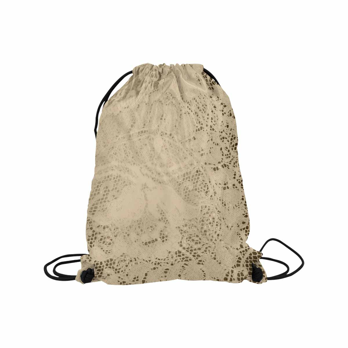 Victorian lace print, DRAWSTRING BAG, MEDIUM, design 26