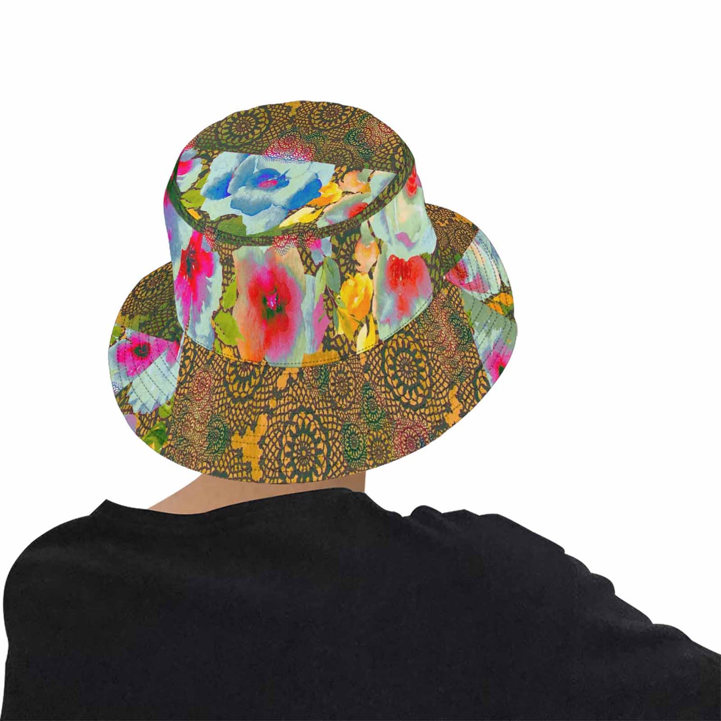 Victorian lace Bucket Hat, outdoors hat, design 15