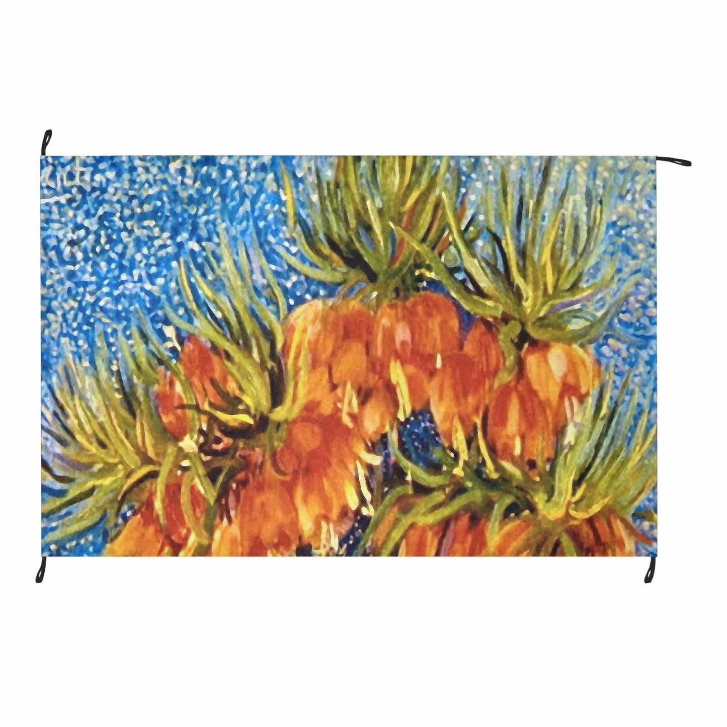 Vintage Floral waterproof picnic mat, 81 x 55in, Design 42