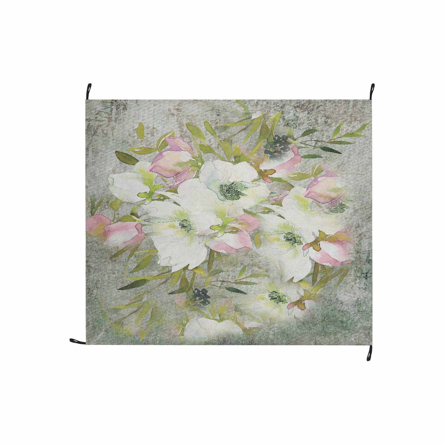 Vintage Floral waterproof picnic mat, 61 x 55in, Design 03