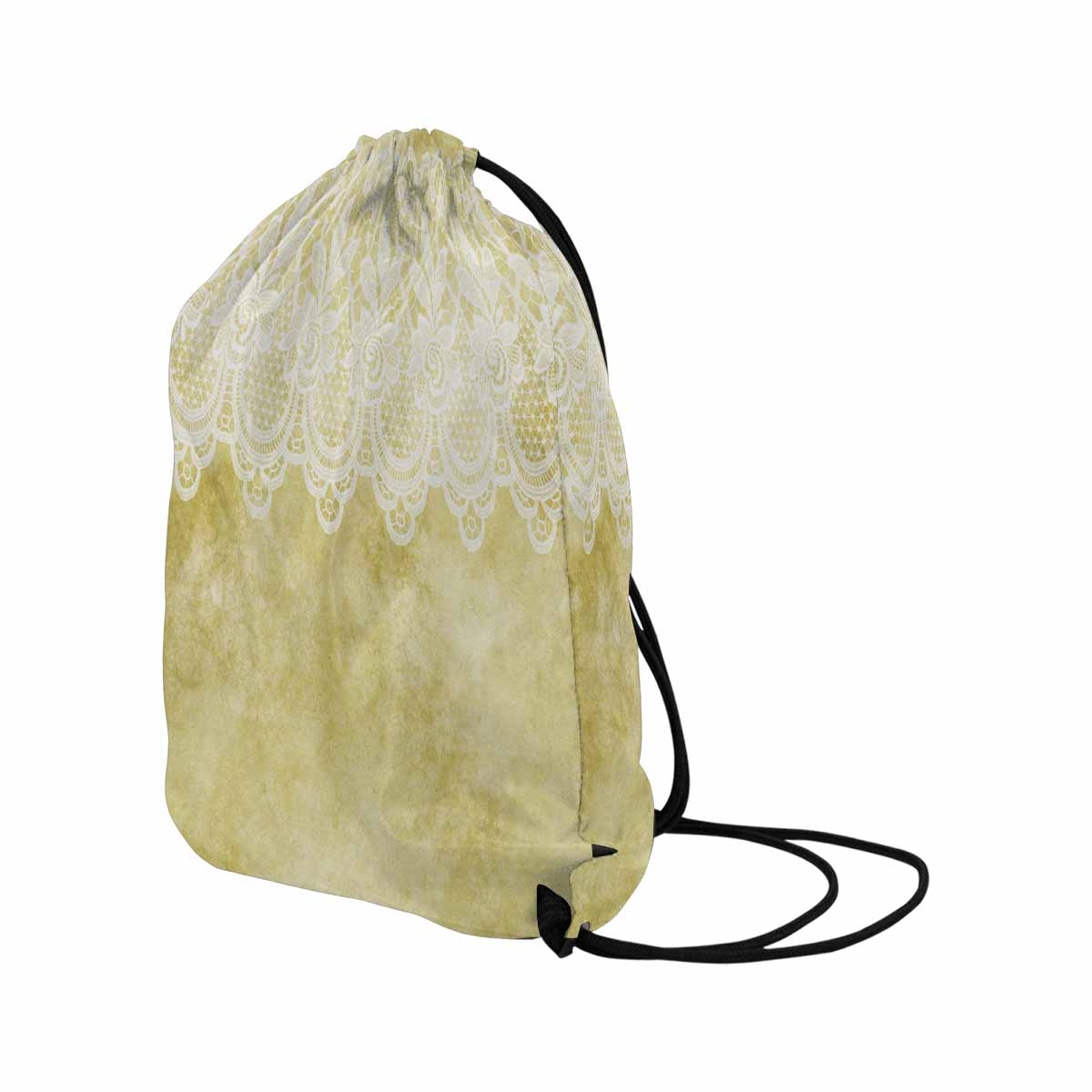 Victorian lace DRAWSTRING BAG, LARGE, design 44