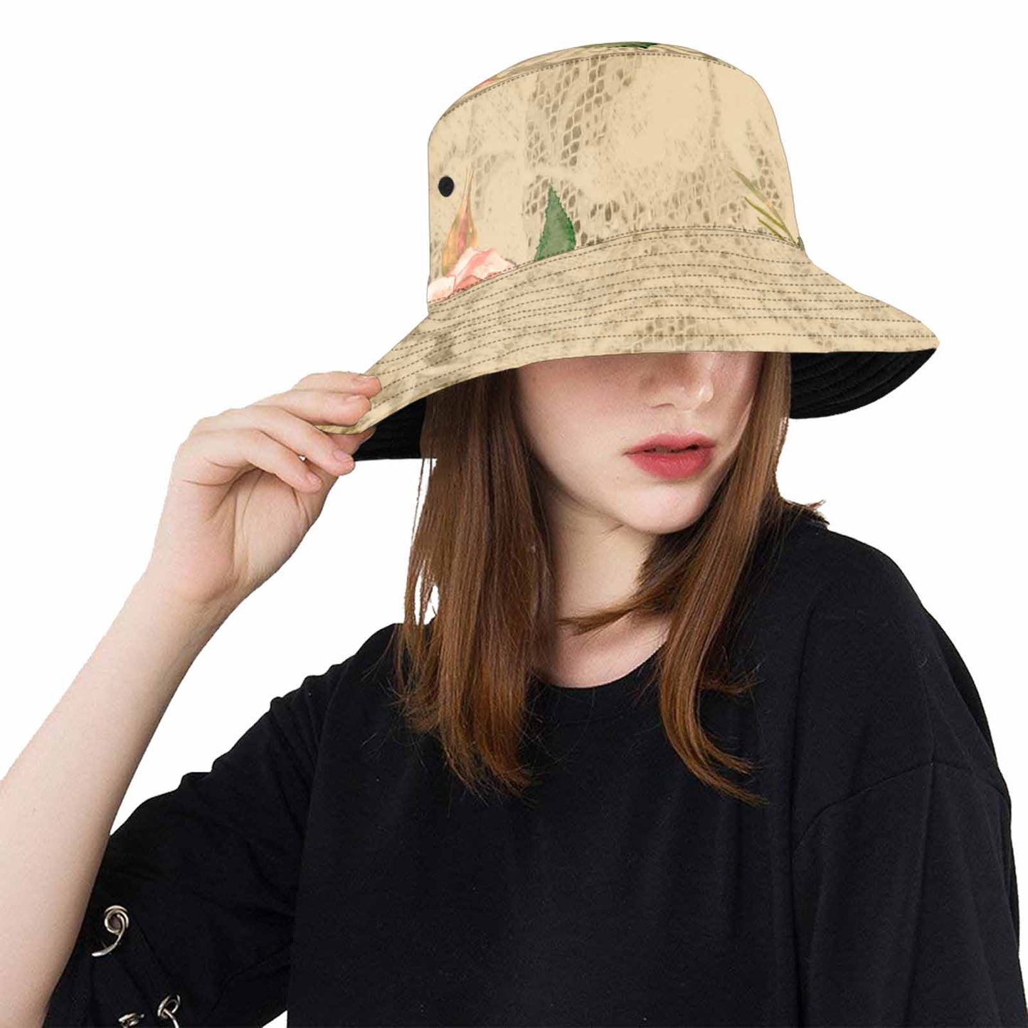 Victorian lace Bucket Hat, outdoors hat, design 25