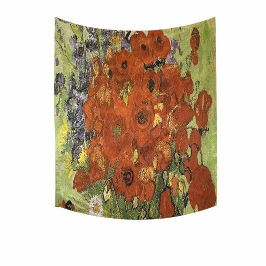 Vintage floral TAPESTRY, MEDIUM 51 in X 60 in, Design 56 C26