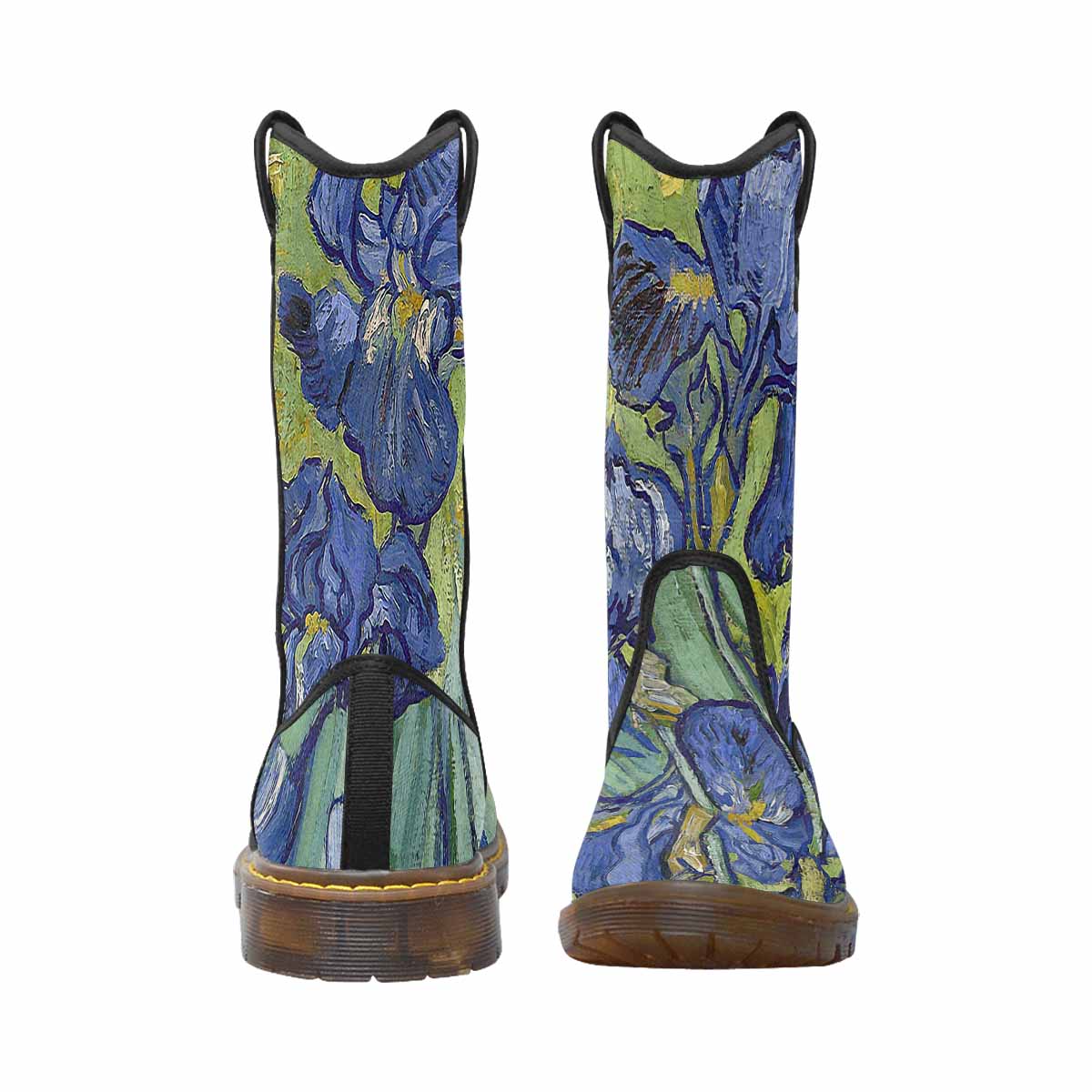 Vintage floral print, western lumber boots Design 40