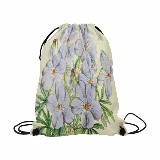 Vintage Floral print, DRAWSTRING BAG, LARGE, Design 13