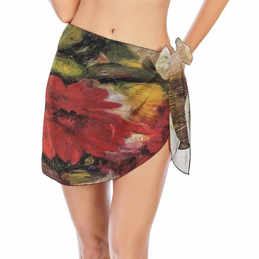 Vintage floral, beach sarong, beach coverup, swim wear, Design 25