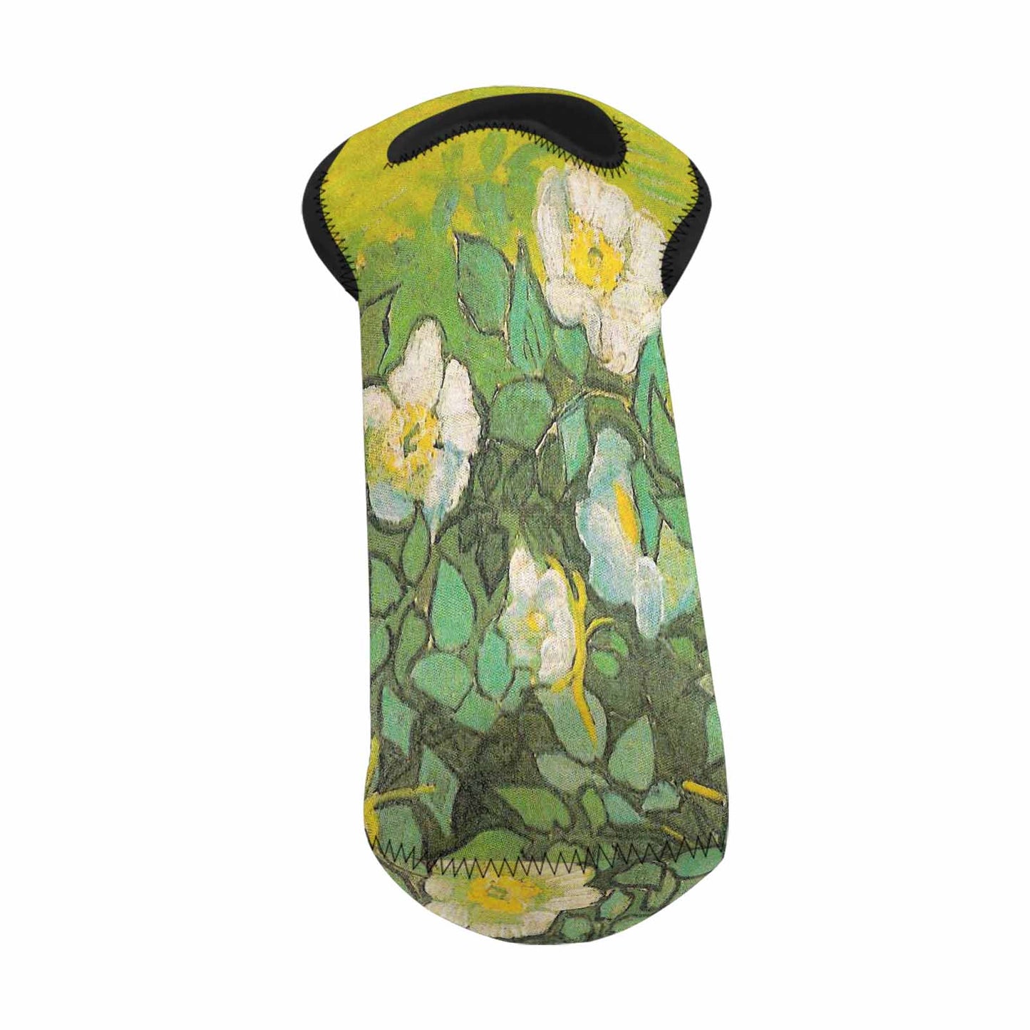 Vintage floral 1 bottle wine bag, Design 01