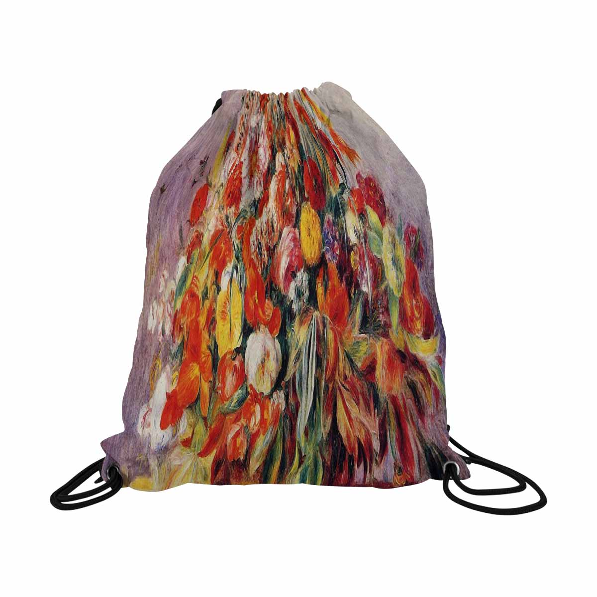 Vintage Floral print, DRAWSTRING BAG, LARGE, Design 19