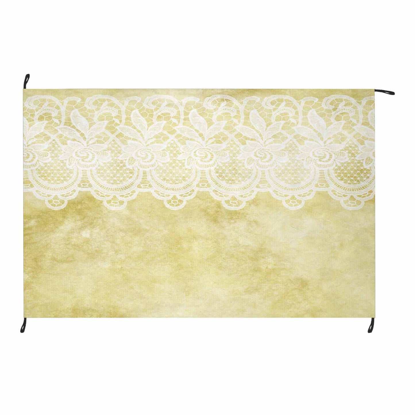 Victorian lace print waterproof picnic mat, 81 x 55in, design 44