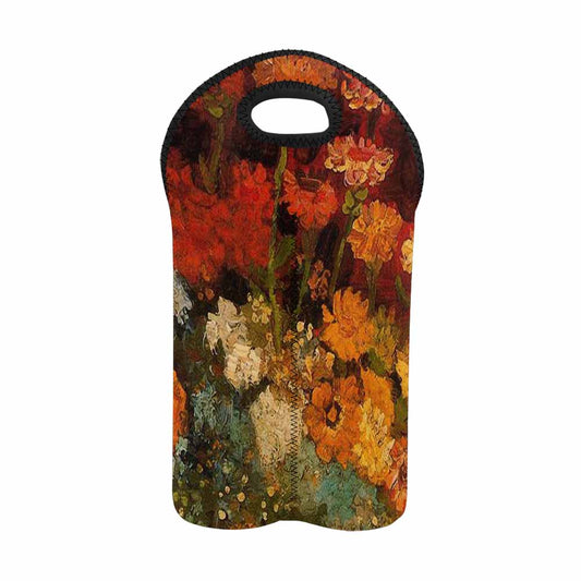 Vintage floral 2 bottle wine bag, Design 31