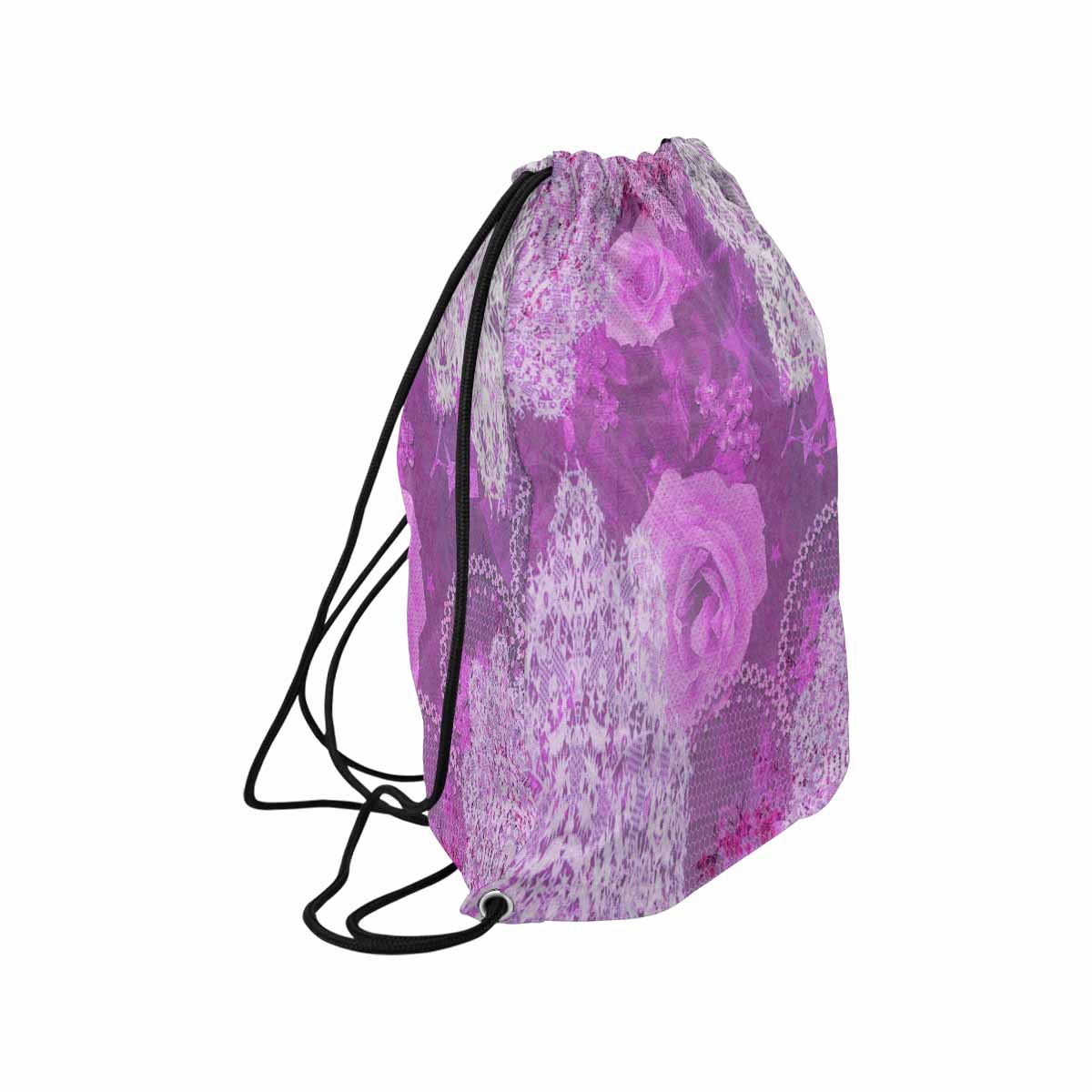 Victorian lace DRAWSTRING BAG, LARGE, design 03