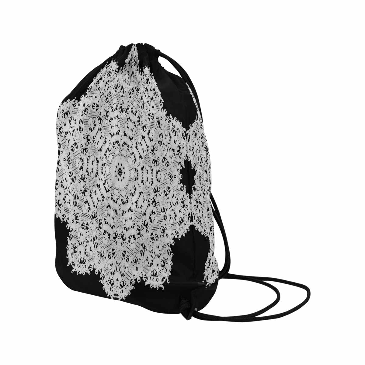 Victorian lace DRAWSTRING BAG, LARGE, design 50