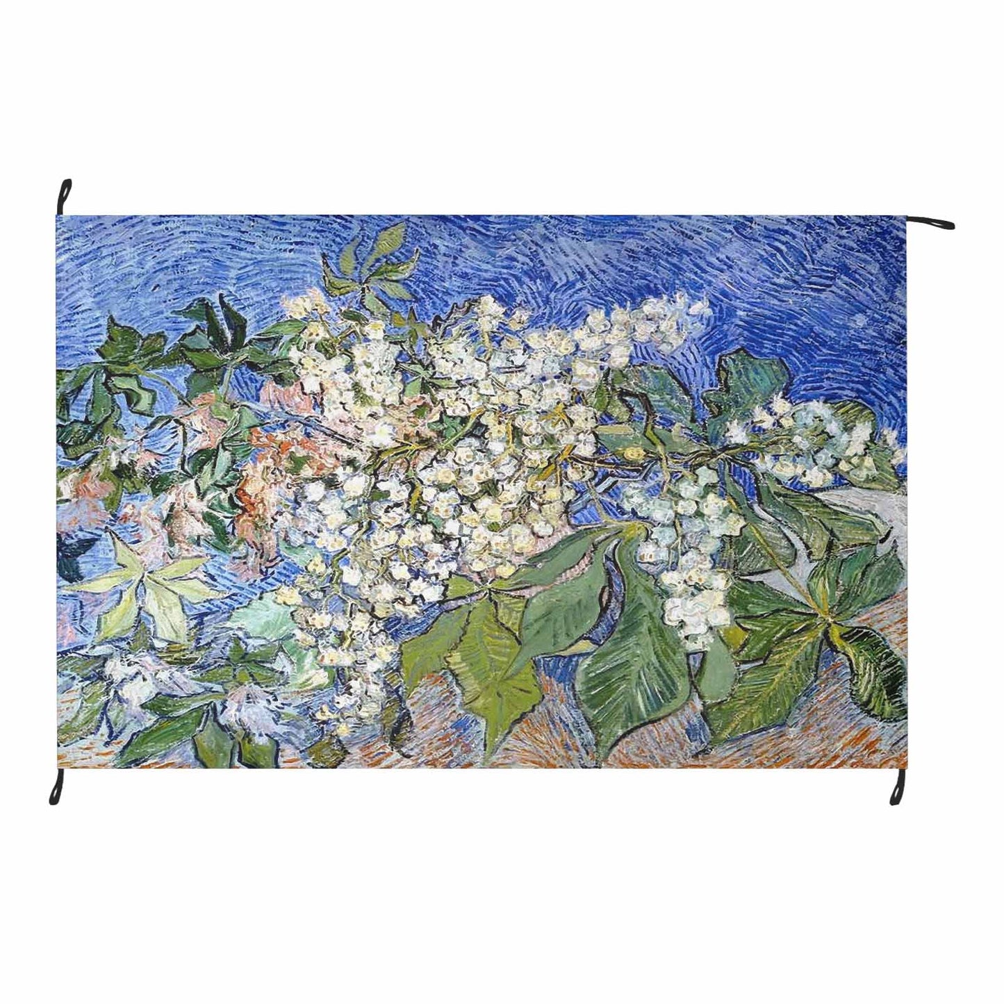 Vintage Floral waterproof picnic mat, 81 x 55in, Design 04