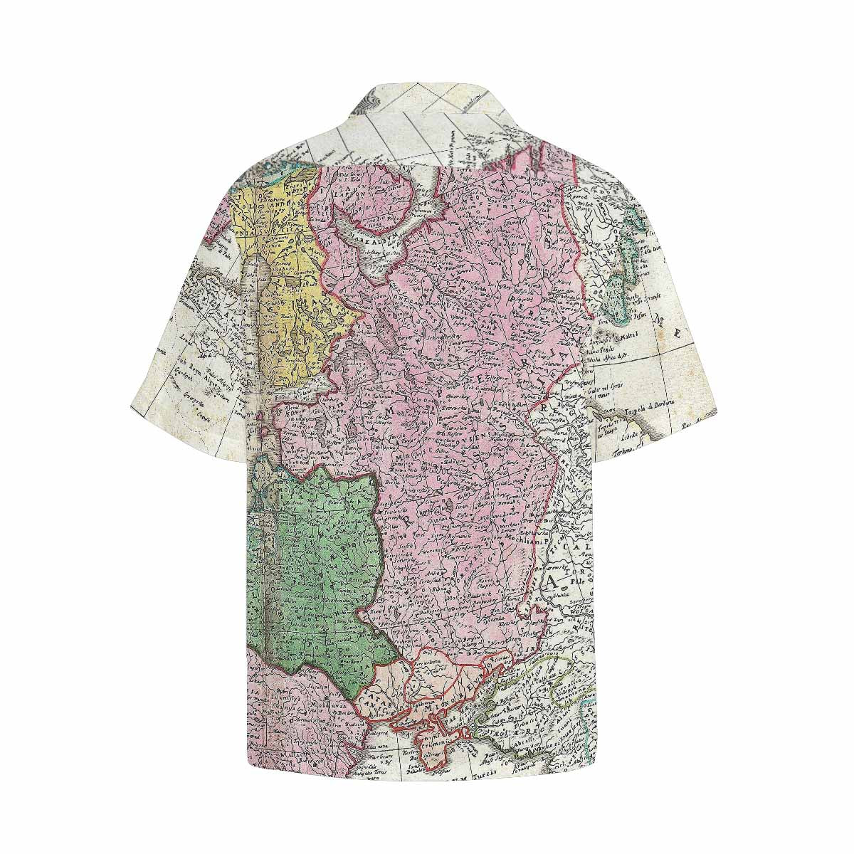 Antique Map design Hawaiian mens shirt, Design 30