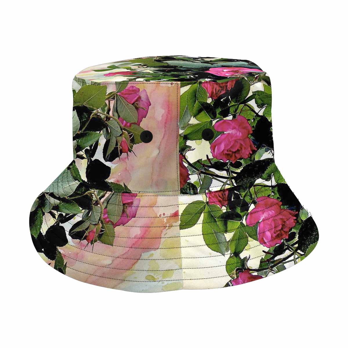 Vintage floral unisex bucket boonie Hat, outdoors hat, Design 22