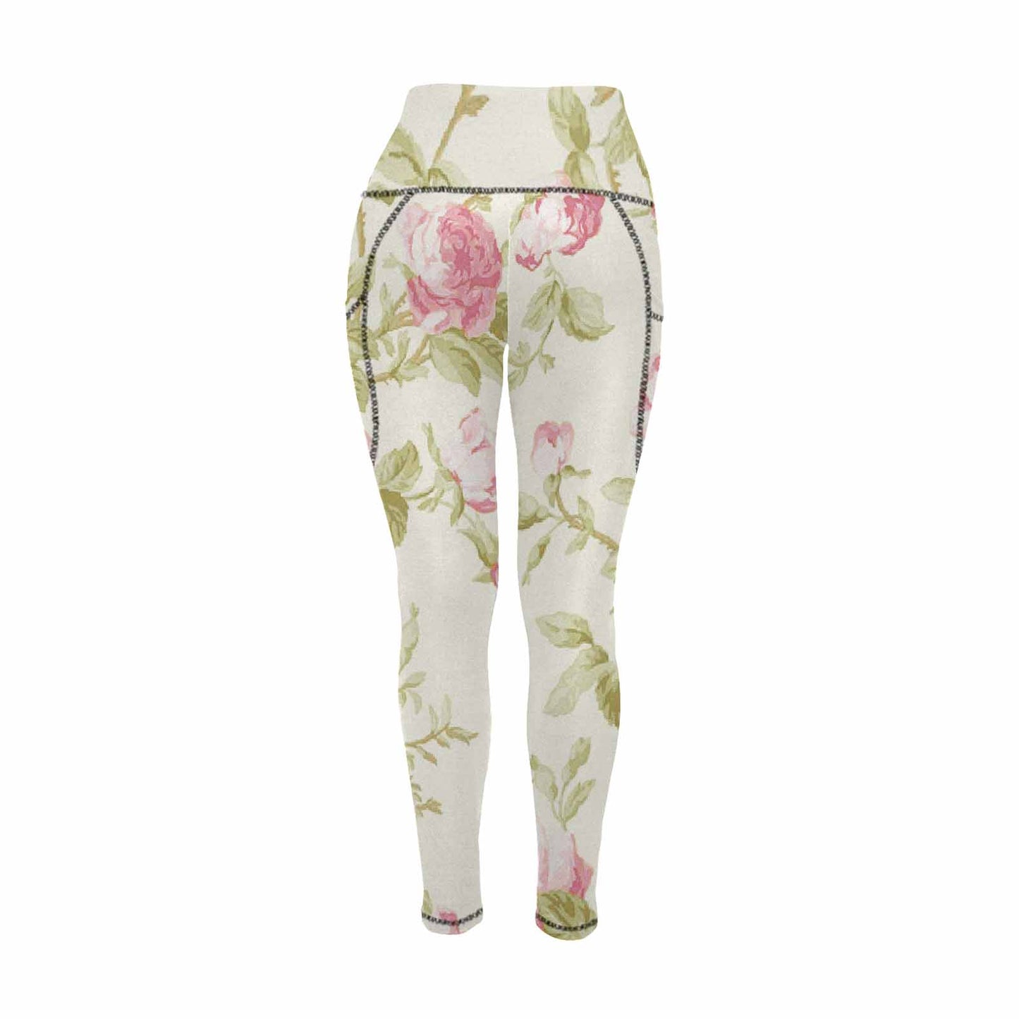 Floral 2, active wear leggings, outside surge, design 13