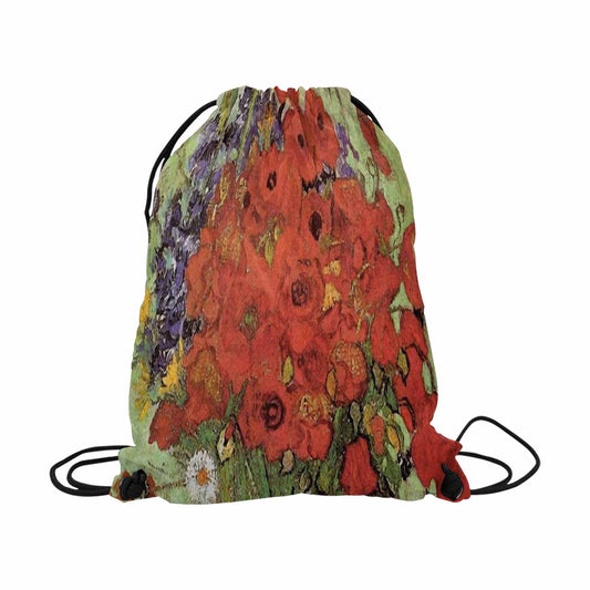 Vintage Floral print, DRAWSTRING BAG, LARGE, Design 47