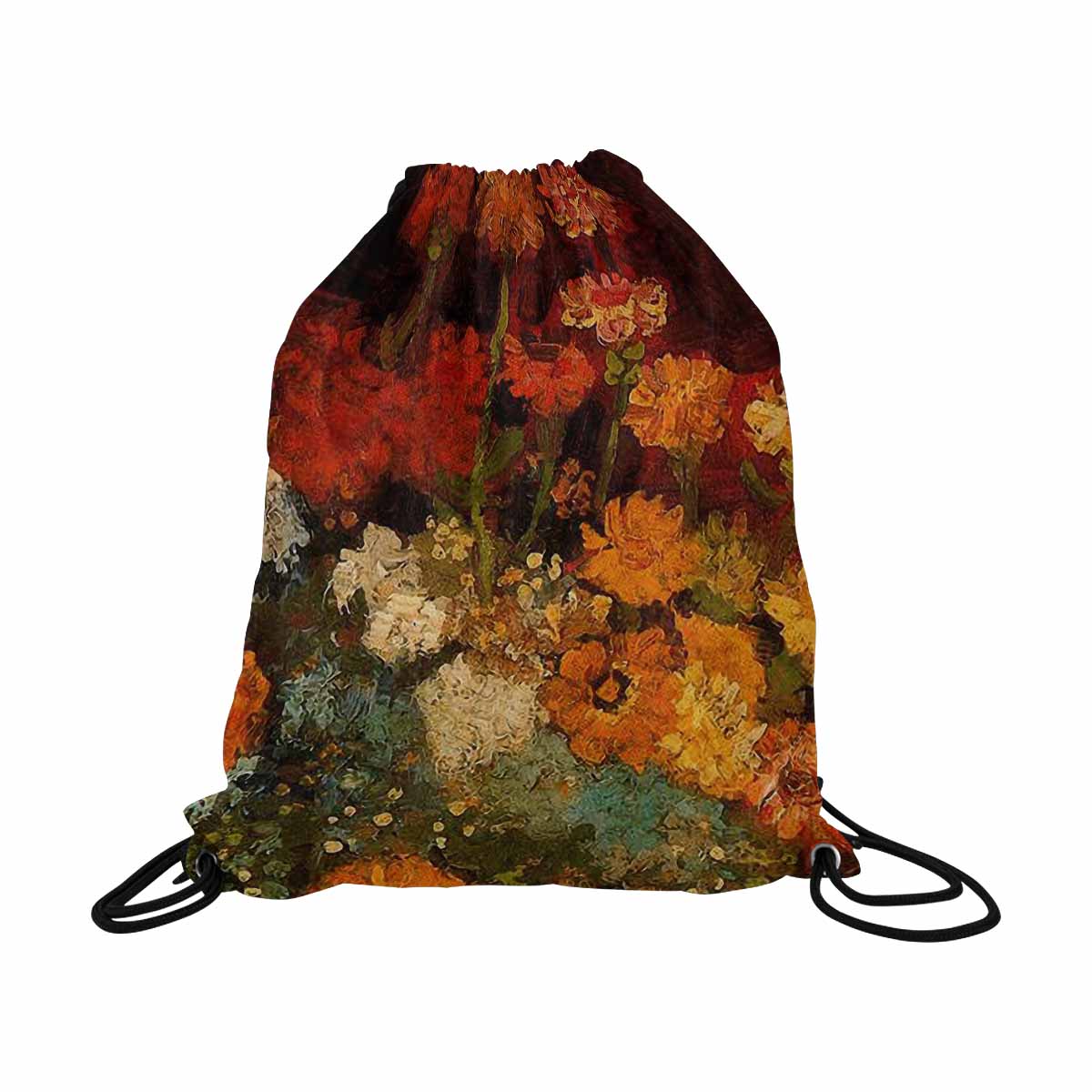 Vintage Floral print, DRAWSTRING BAG, LARGE, Design 31