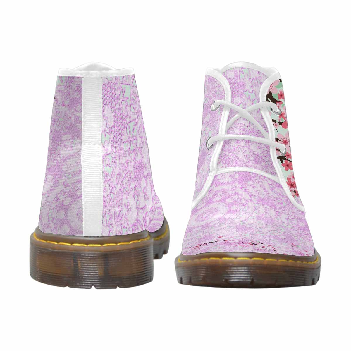 Lace Print, Cute comfy womens Chukka boots, design 09