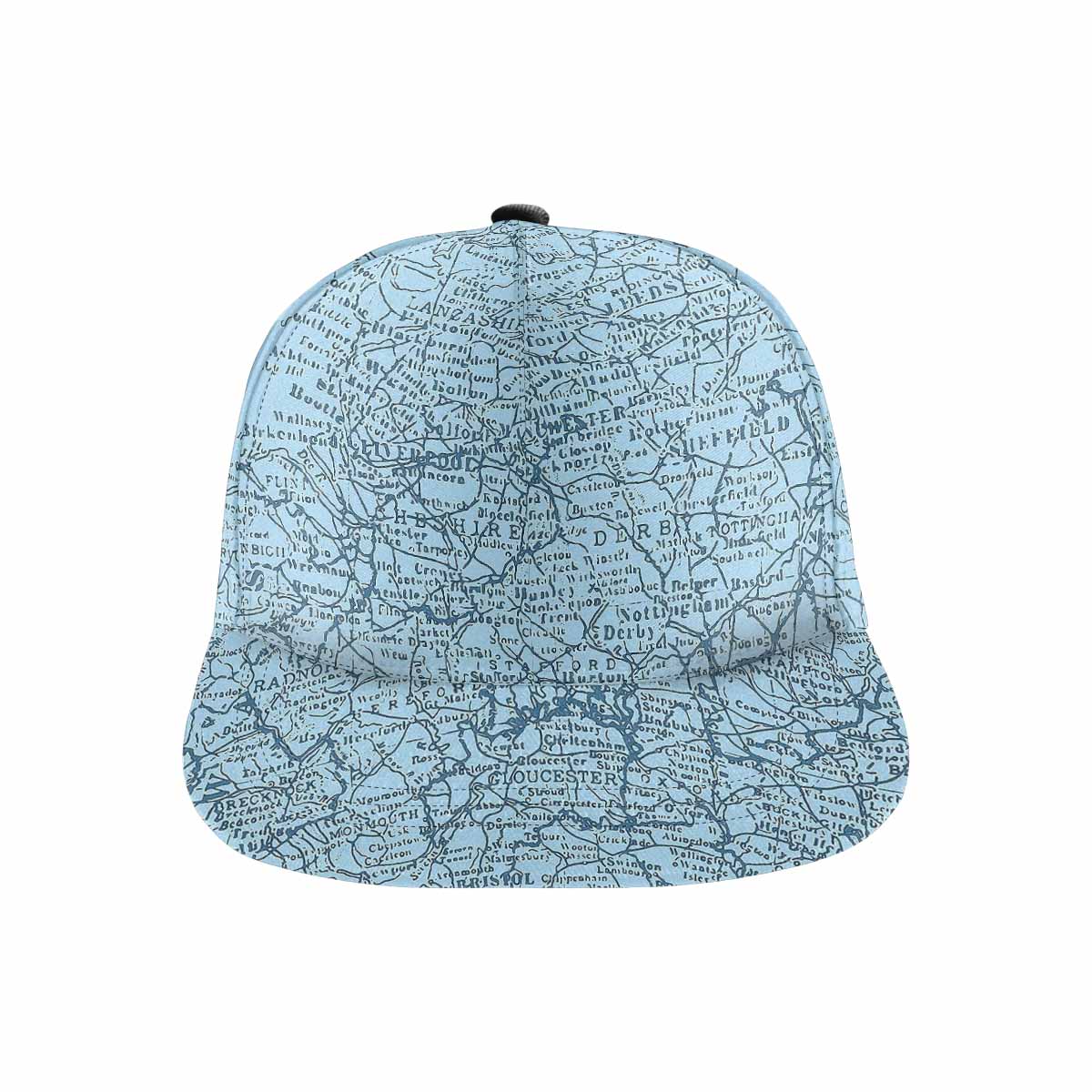 Antique Map design mens or womens deep snapback cap, trucker hat, Design 50