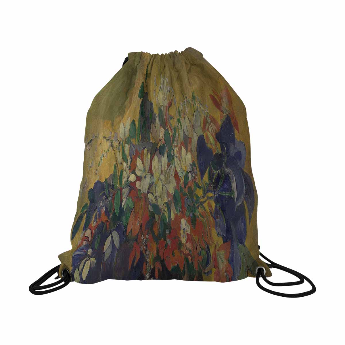 Vintage Floral print, DRAWSTRING BAG, LARGE, Design 10