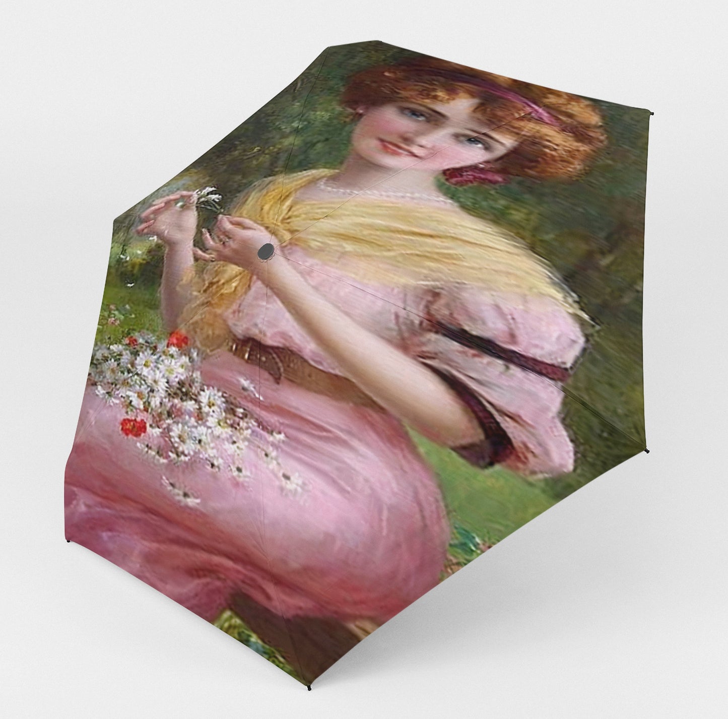 Victorian lady design UMBRELLA, Mod u05, lady in pink